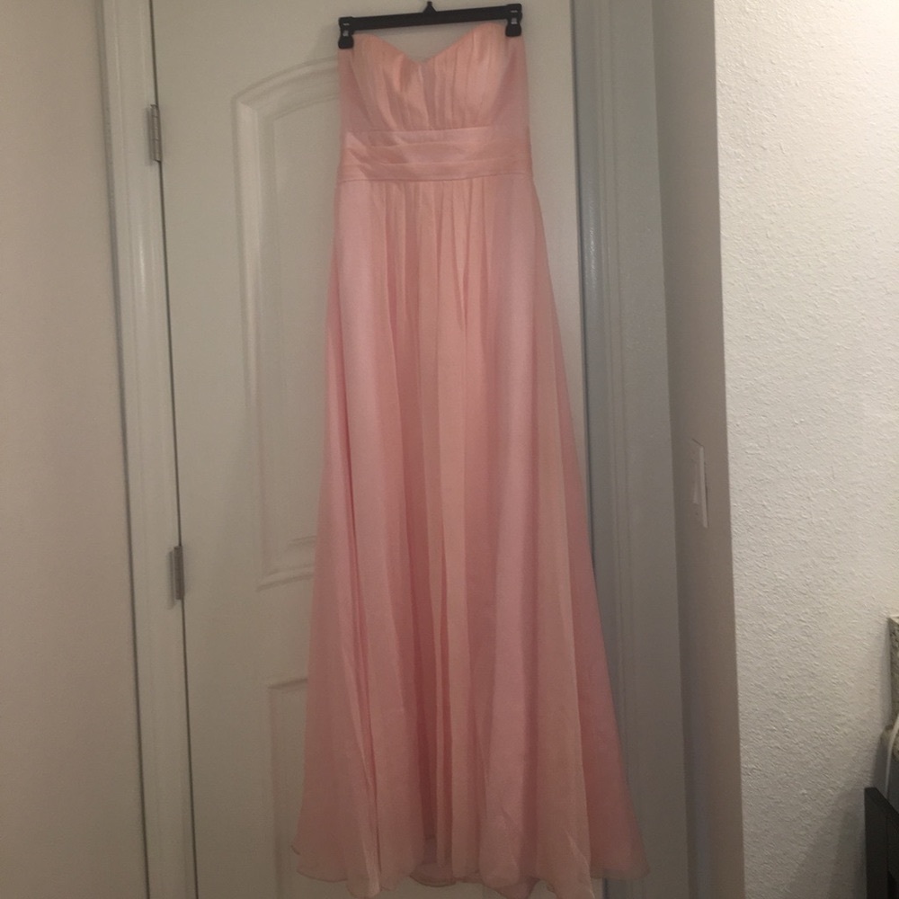 Blush Pink Bridesmaid Dress Strapless Belsoie